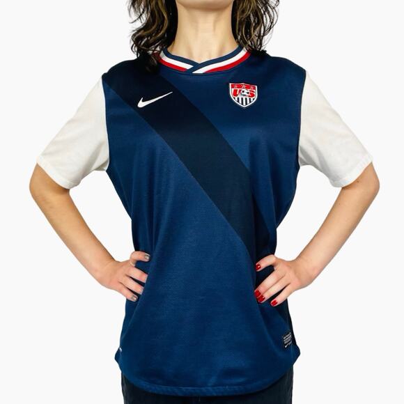 Nike USA Soccer Jersey 2012 Blue Retro Dri-Fit Women XS - Picture 1 of 13